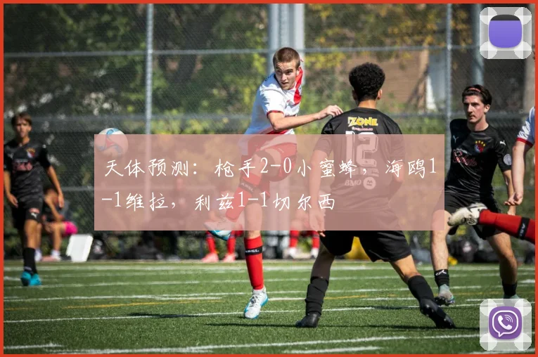 天体预测：枪手2-0小蜜蜂，海鸥1-1维拉，利兹1-1切尔西